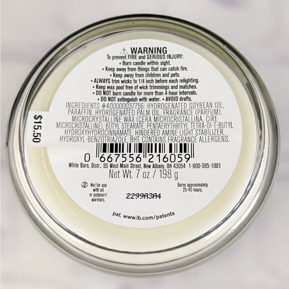 White Barn White Tea & Sage Mason Single Wick Candle - Picture 5 of 6